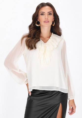 faina - Blusa en blanco: frente
