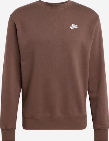 Nike Sportswear Regular fit Sweatshirt 'CLUB' in Brown: front