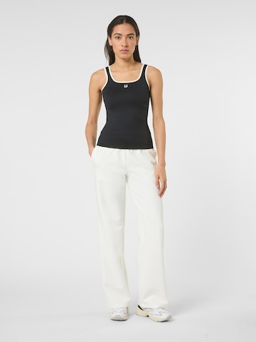 FILA - Top 'MAIANO slim logo rib tank top' en negro