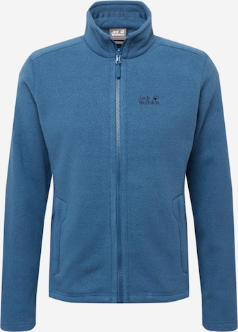 JACK WOLFSKIN Athletic Fleece Jacket 'Moonrise' in Blue: front