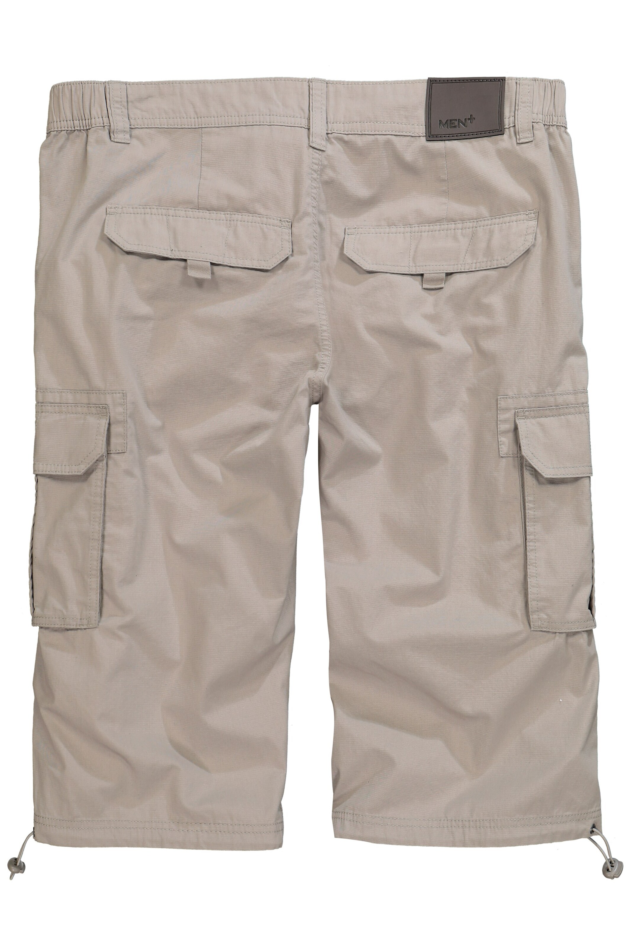 Men Plus Regular Cargo Pants in Beige