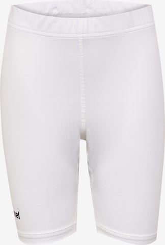 Hummel Skinny Sportbroek 'Essential' in Wit: voorkant