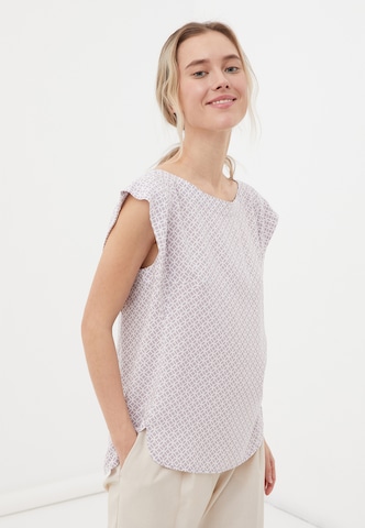 Finn Flare Sommerbluse 'Print' in Rot