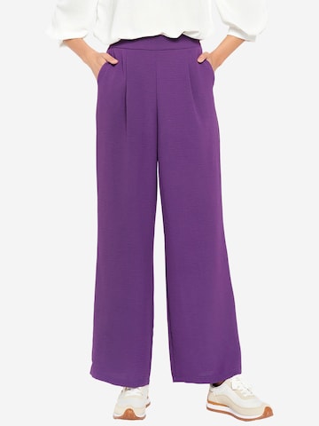 Wide Leg Pantalon à pince LolaLiza en violet : devant