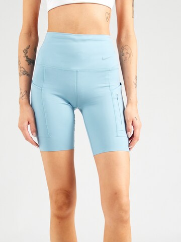 NIKE Skinny Fit Спортен панталон в синьо: отпред