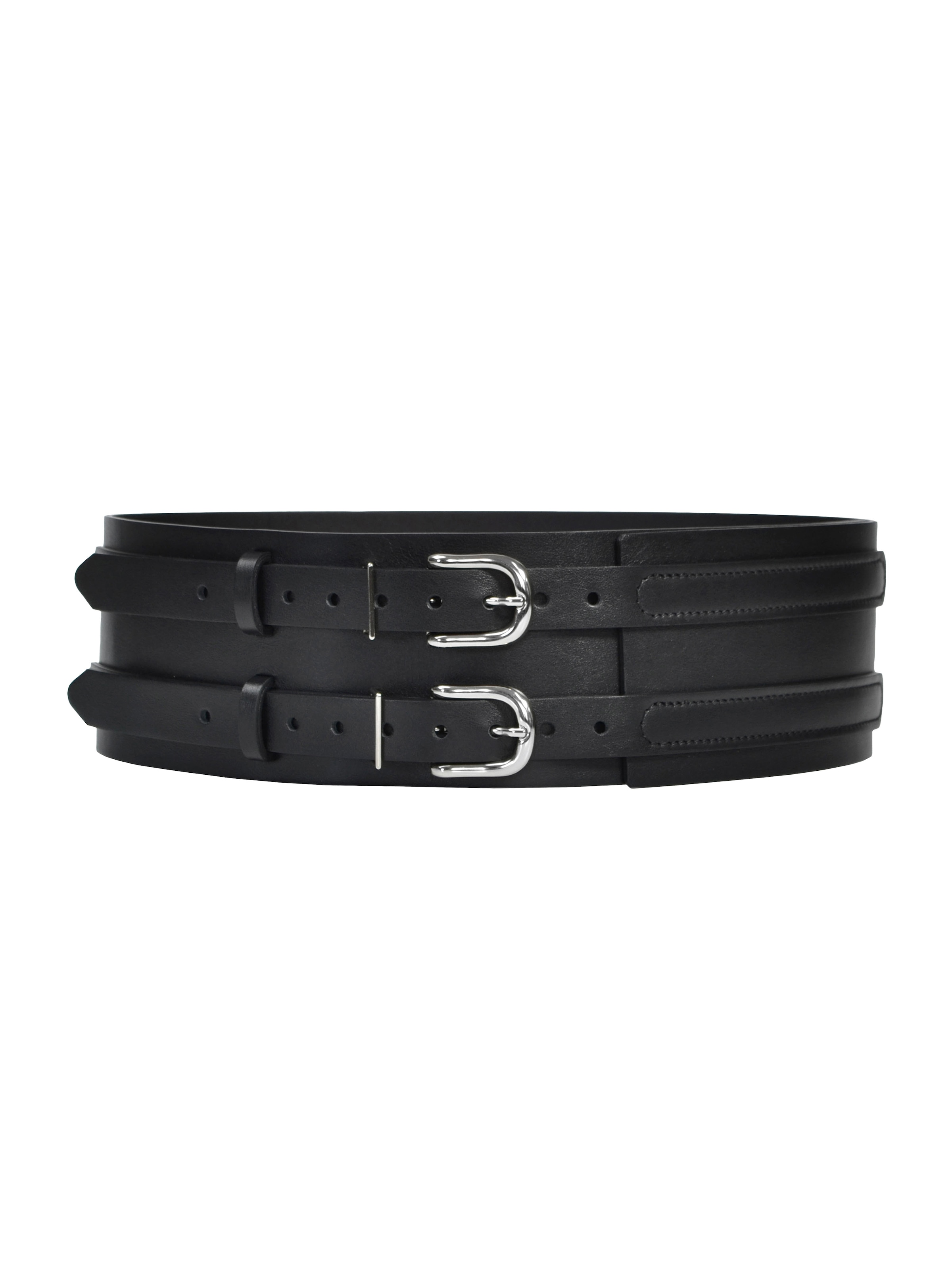 Haute Cuir Belt 'Patrician Wide Belt' in Black: front
