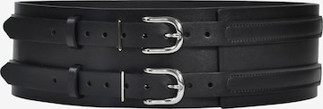 Haute Cuir Bælte 'Patrician Wide Belt' i sort: forside