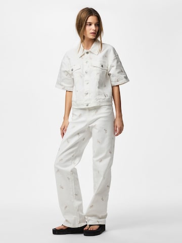 PIECES regular Jeans 'PCViolet' i hvid