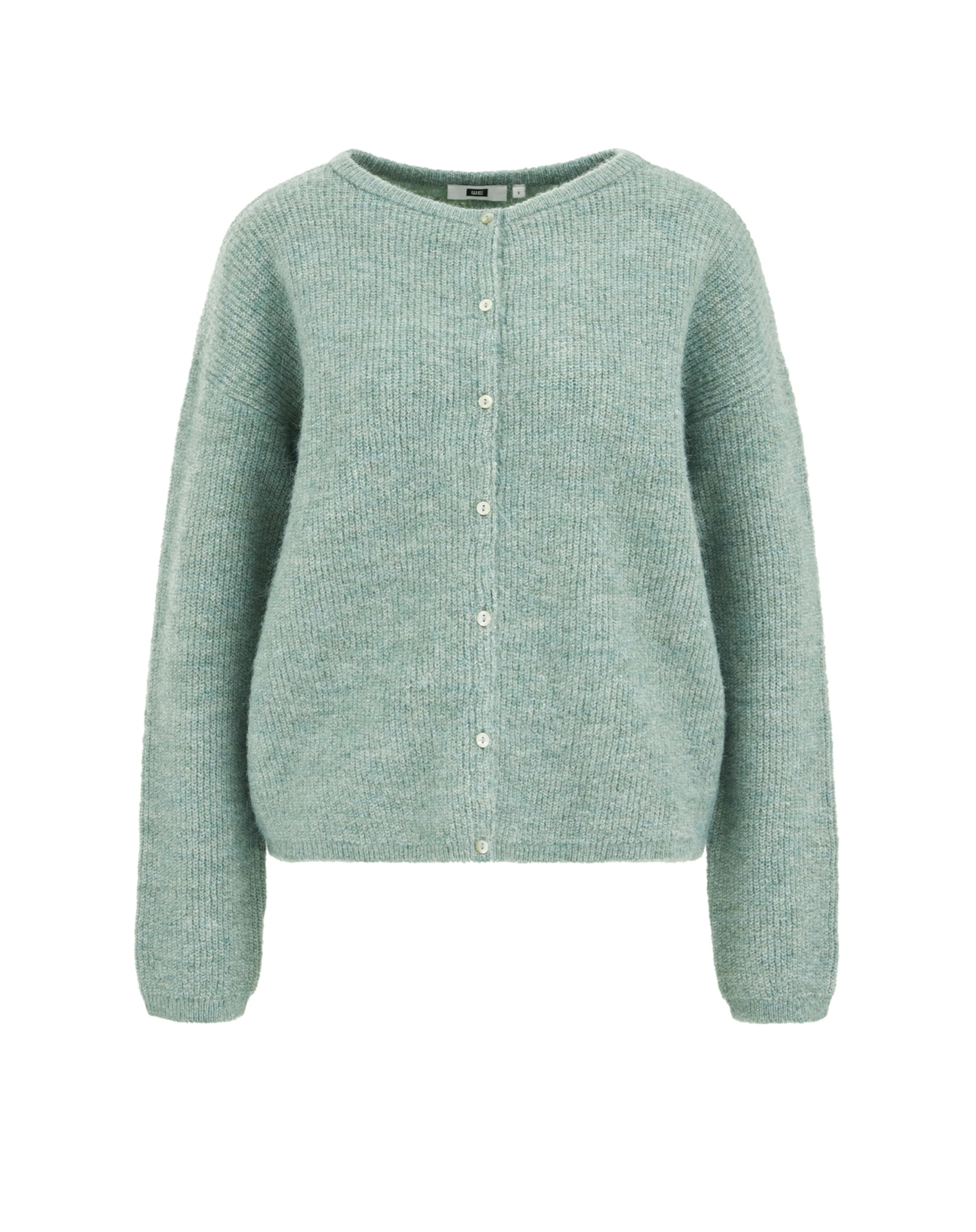 WE Fashion Strickjacke in Grün: Vorderseite