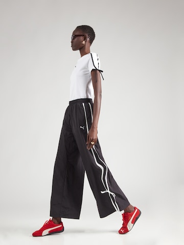 PUMA Широкий Штаны 'MODERN DELIGHT' в Черный