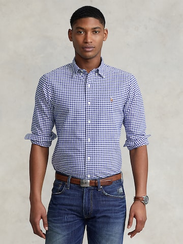 Polo Ralph Lauren Slim fit Button Up Shirt in Blue: front