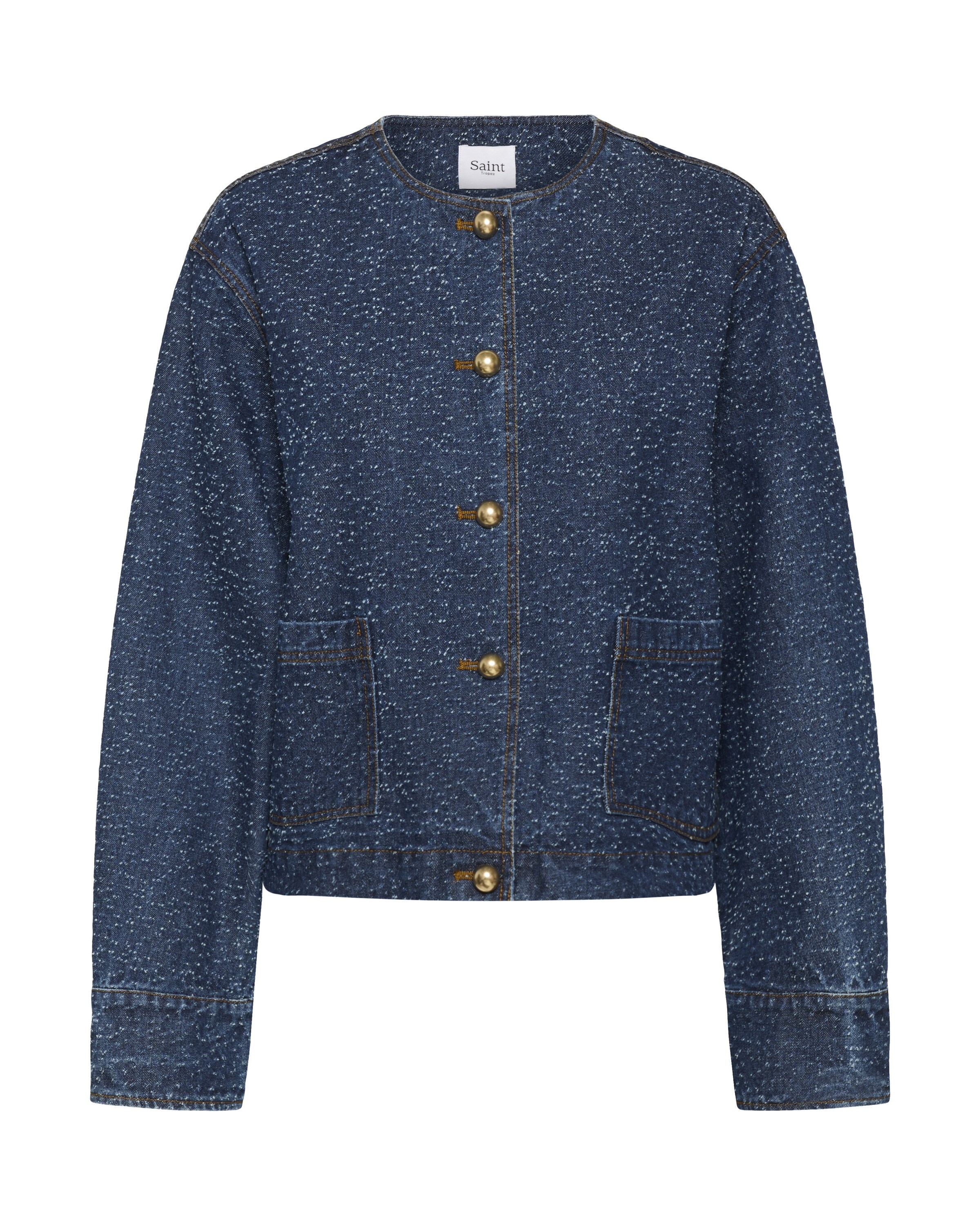 SAINT TROPEZ Overgangsjakke 'Phea' i L i blue denim, Produktvisning