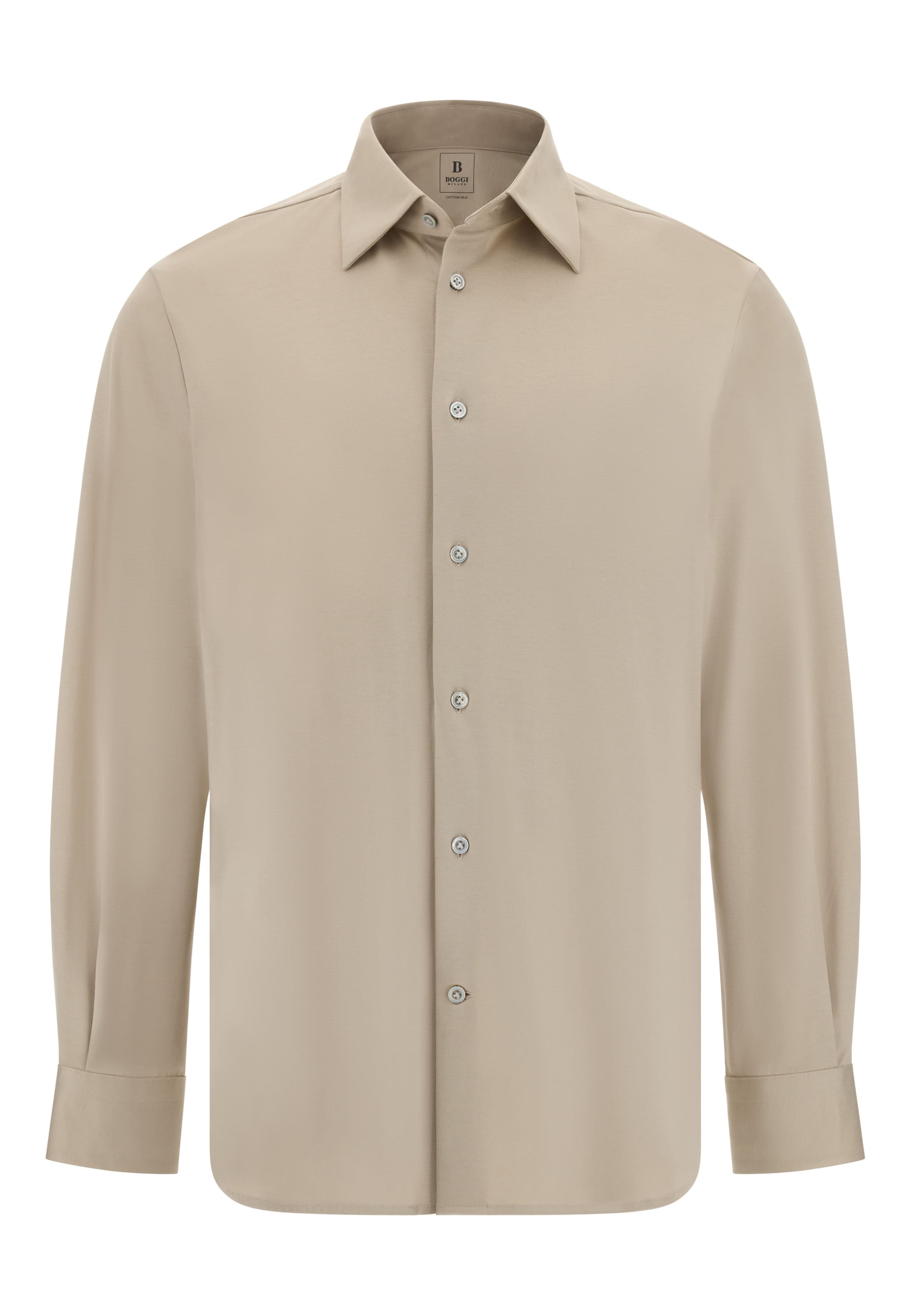 Boggi Milano Klasický střih Košile – béžová: přední strana