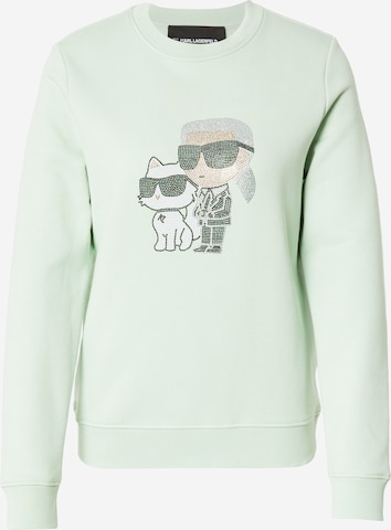 Karl Lagerfeld Sweatshirt 'IKON' in Groen: voorkant