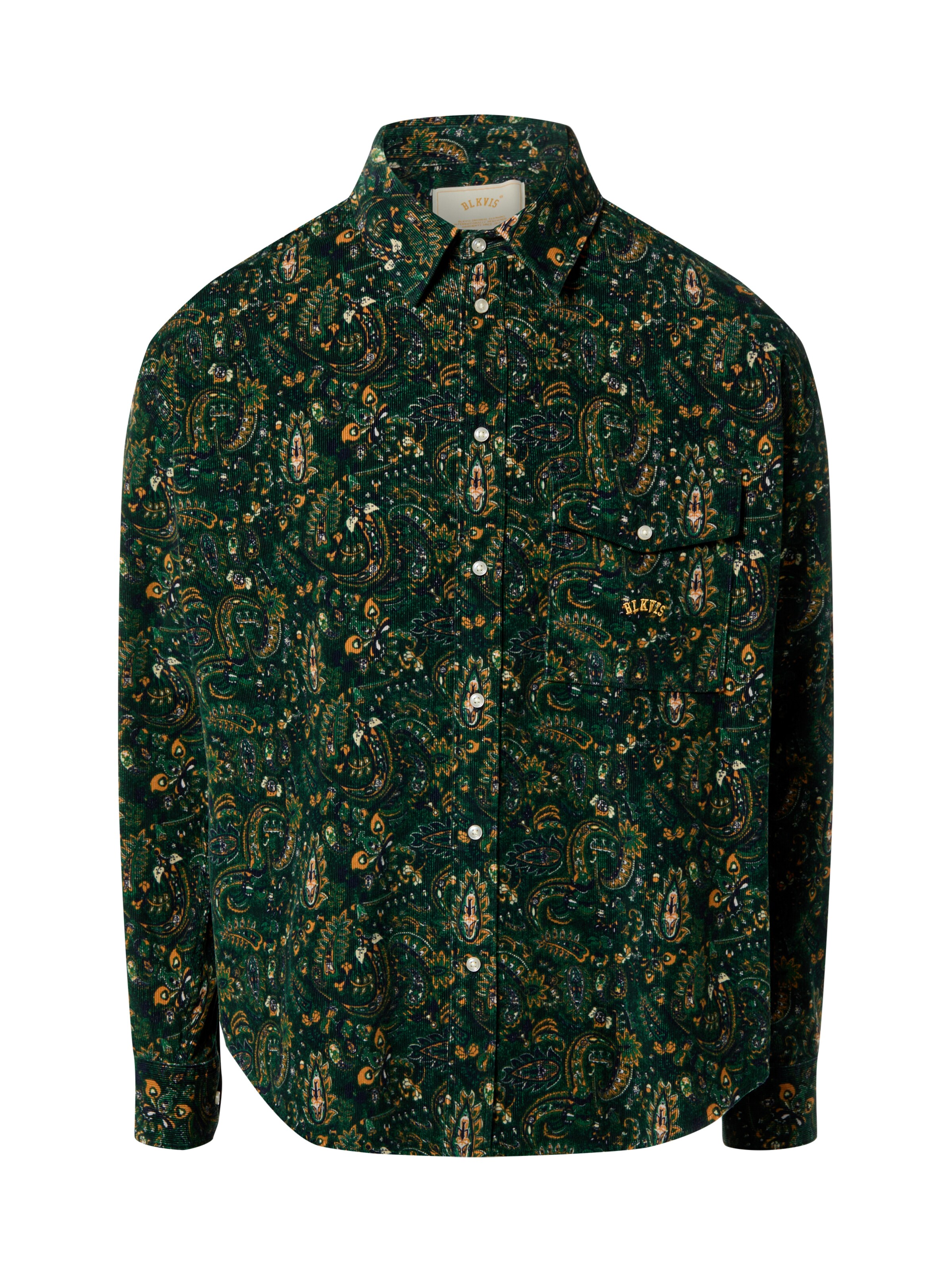 BLKVIS Comfort fit Button Up Shirt in Green: front