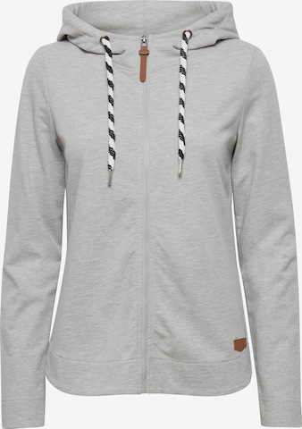 Oxmo Zip-Up Hoodie 'Wanda' in Grey: front