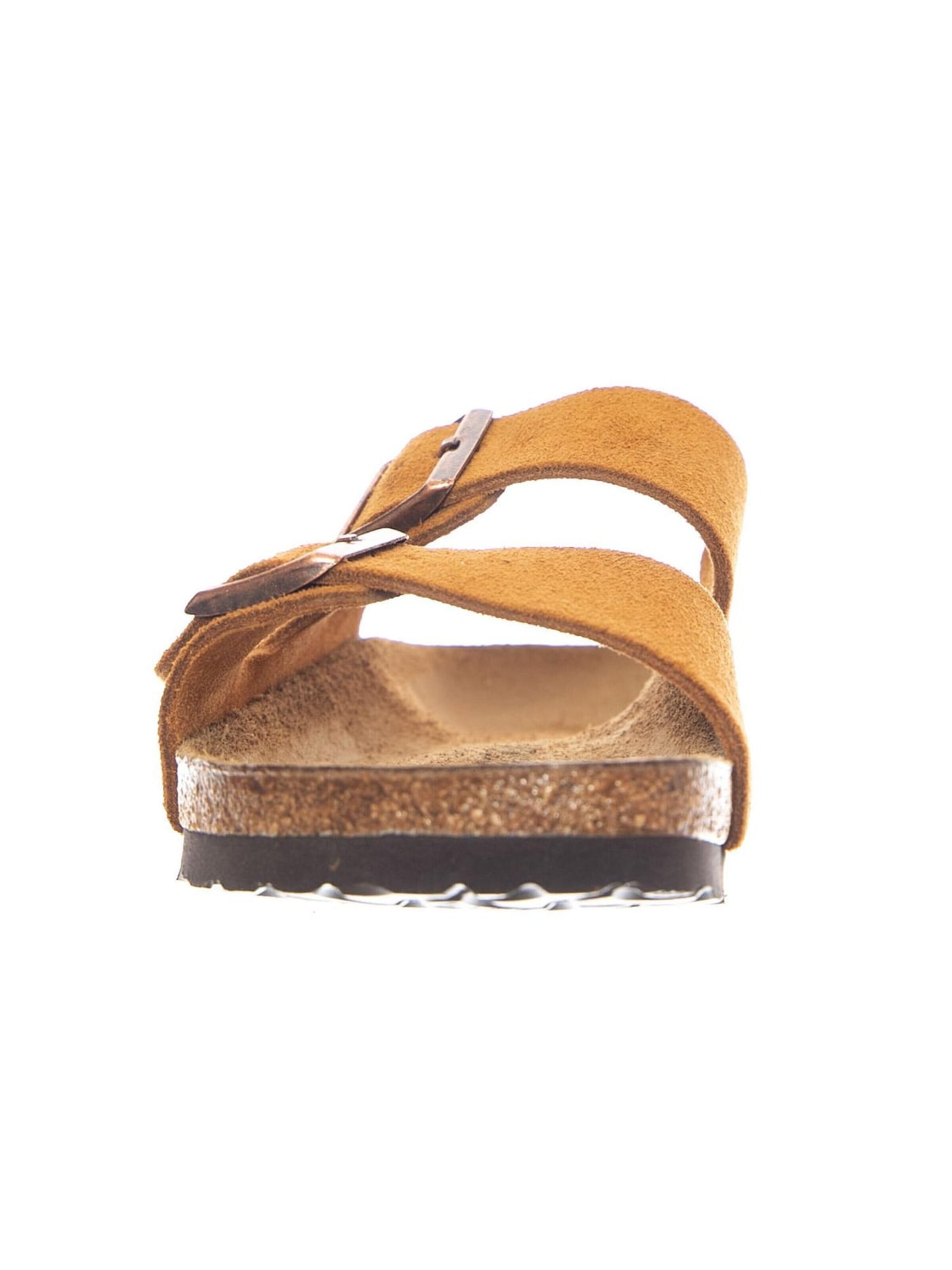 Sandalo 'Arizona Big Buckle Nubuck Leather Narrow Fit Sandcastle' di BIRKENSTOCK in marrone
