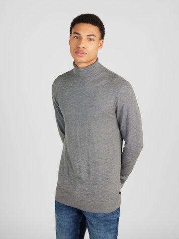 Pull-over QS en gris : devant