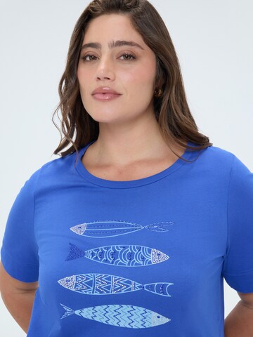 Fiorella Rubino - Camiseta en azul