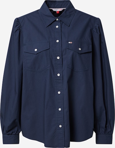 Tommy Jeans Bluse in navy / feuerrot / weiß, Produktansicht