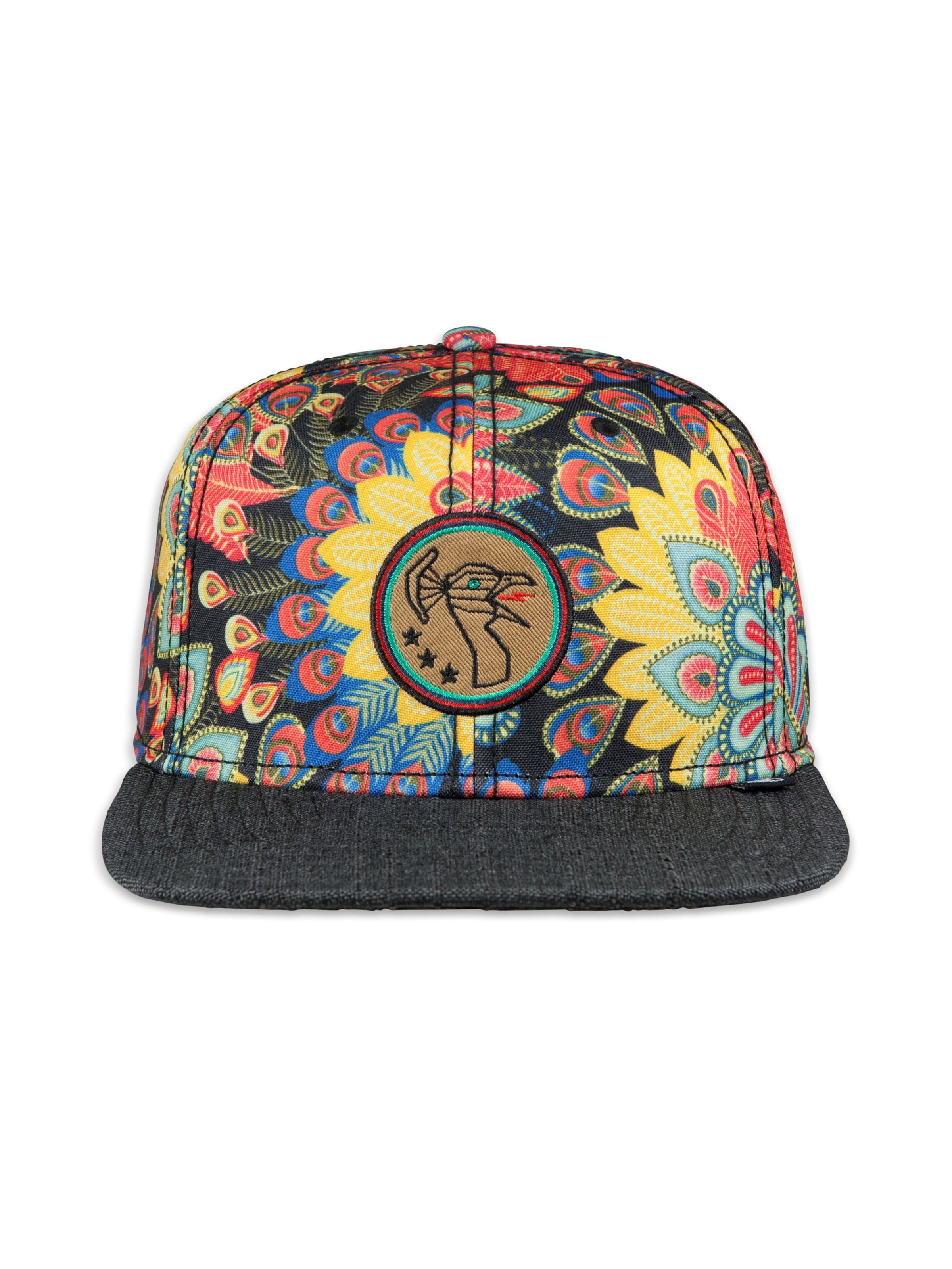 Casquette 'Peacock' DJINNS en mélange de couleurs : devant