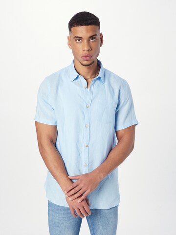 SCOTCH & SODA Regular fit Button Up Shirt in Blue: front