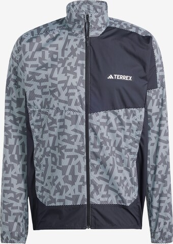 ADIDAS TERREX Athletic Jacket 'Trail' in Grey: front