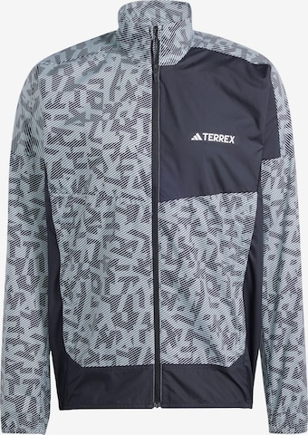 Veste de sport 'Trail' ADIDAS TERREX en gris : devant