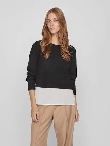 VILA Sweater 'BENTE' in Black: front