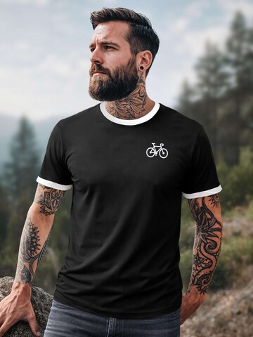 Neverless Shirt 'Fahrrad' in Black