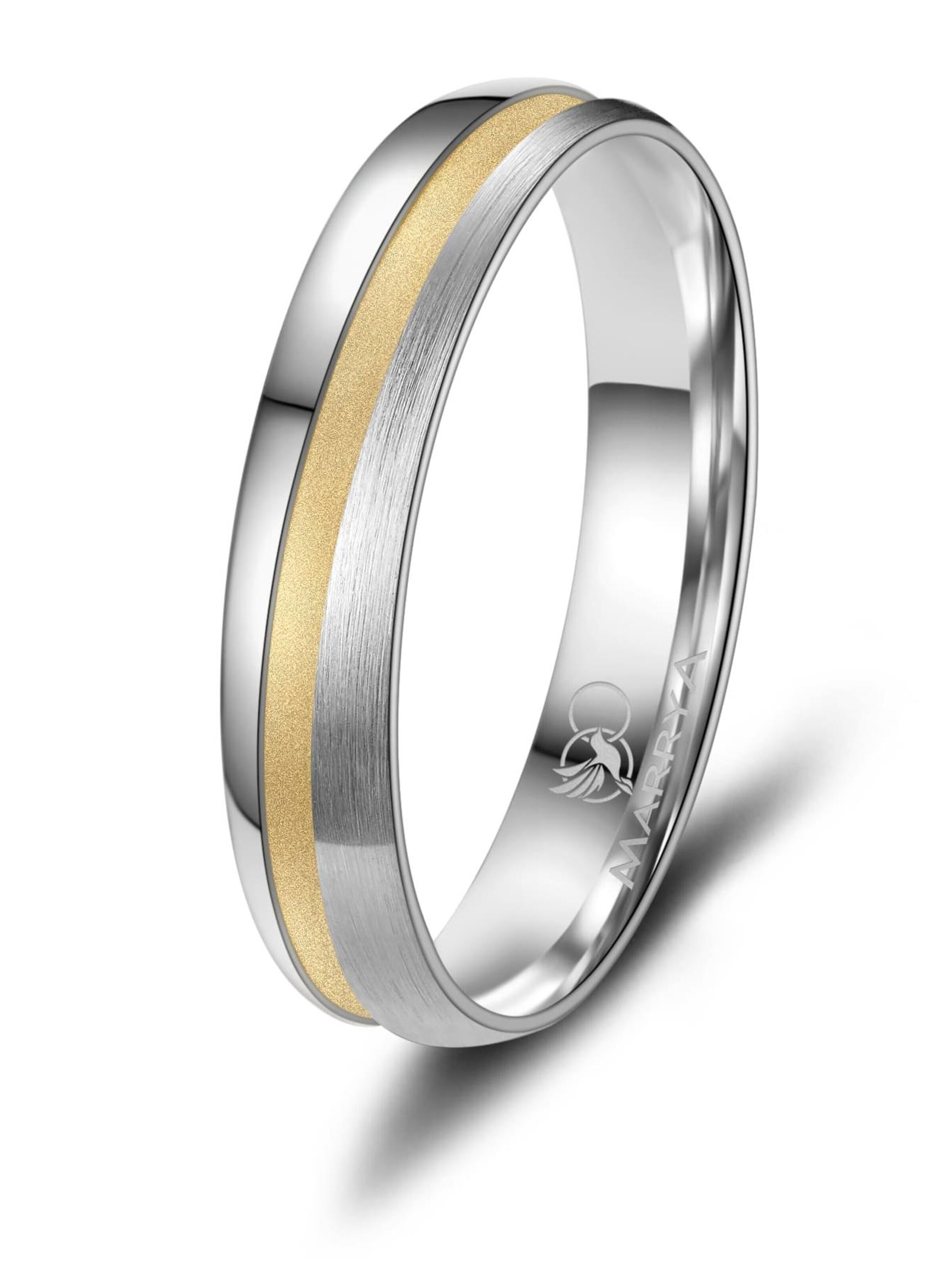 MARRYA Ring 'MARRYA SI-23 Ehering aus Silber' in Gold: front