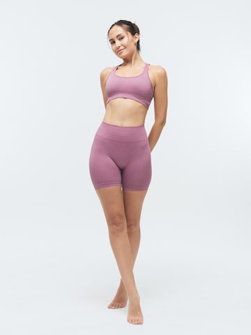 DRILLS Apparel Skinny Leggings 'XFUNCTION Scrunch Shorts' in Lila