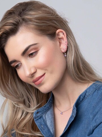 Lucardi Earrings in Silver: front