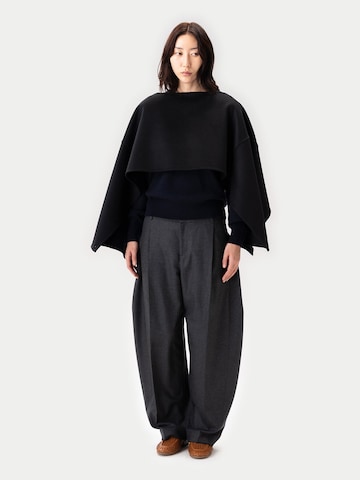 GOBI Cashmere - Jersey 'Versatile Cashmere Poncho' en negro