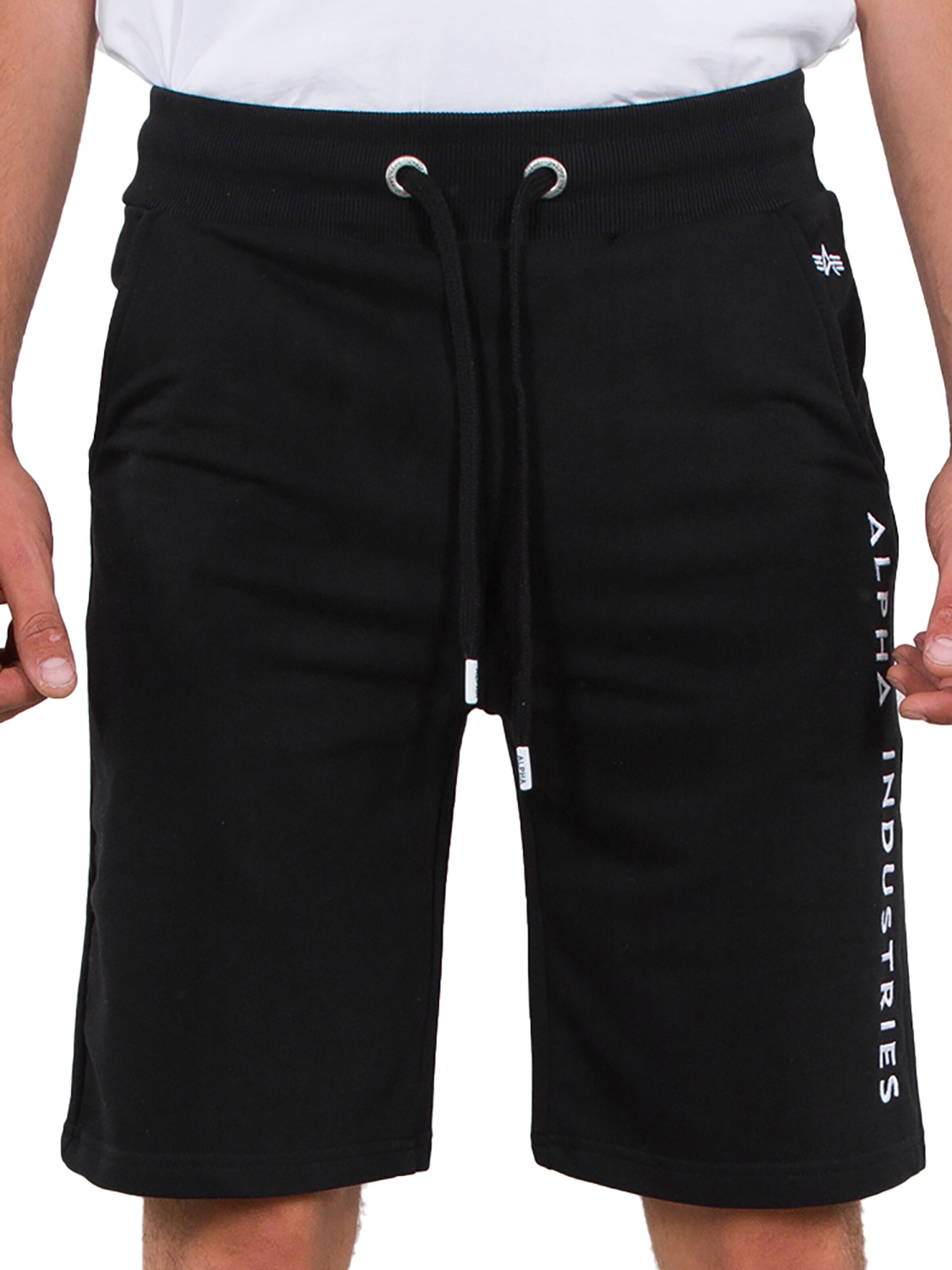 ALPHA INDUSTRIES Regular Pants in Black: front