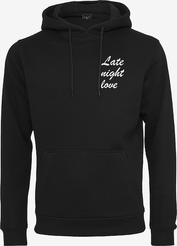 Mister Tee Regular fit Sweatshirt 'Late Night Love' i svart: framsida