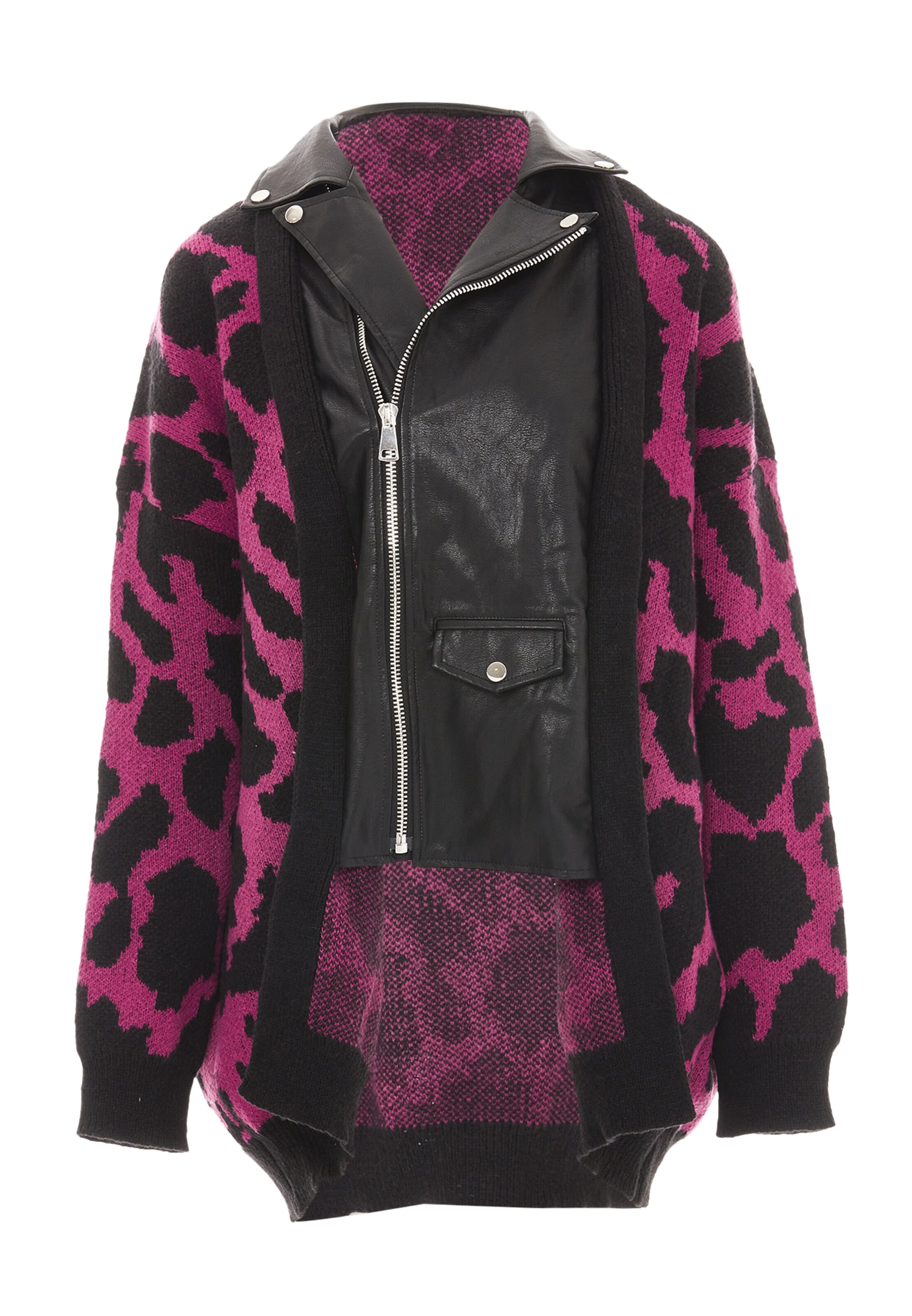 NAEMI Strickjacke in Pink: Vorderseite