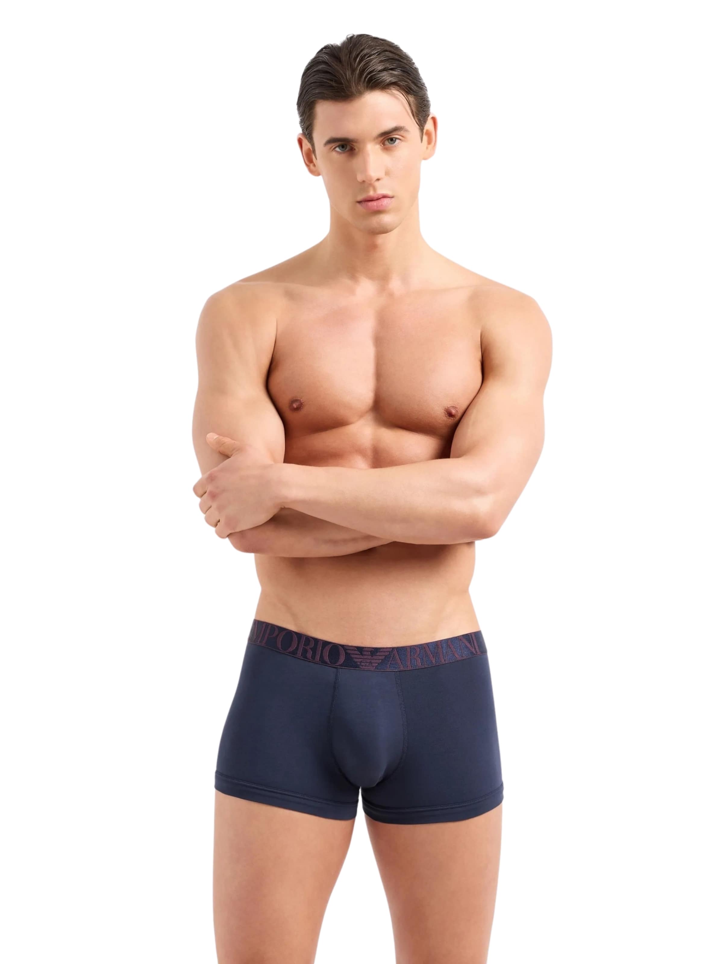 Boxer di Emporio Armani in blu: frontale
