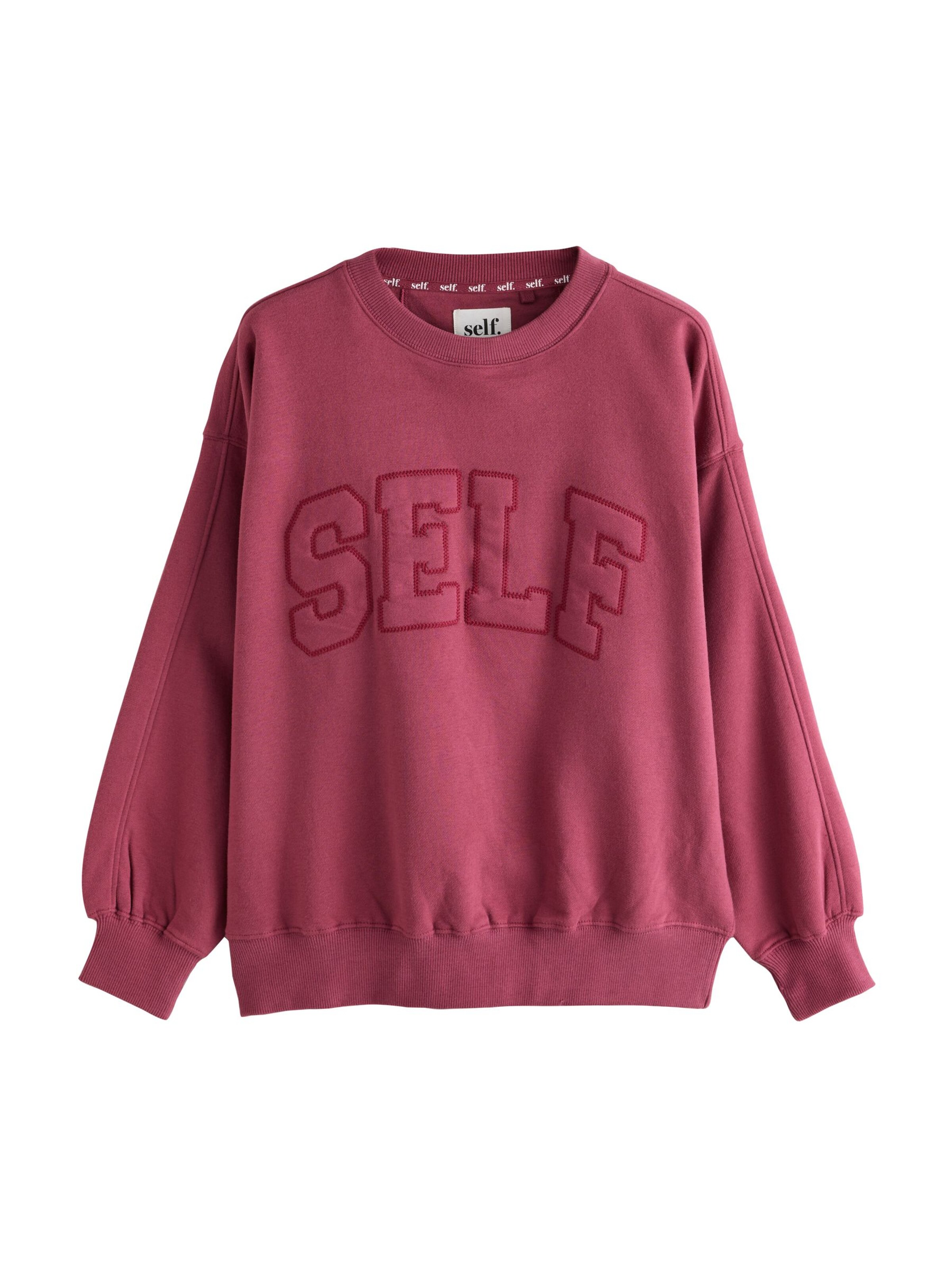 Sweat-shirt self. en rouge : devant