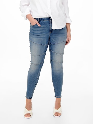 ONLY Carmakoma Skinny Jeans 'Willy' in Blauw: voorkant