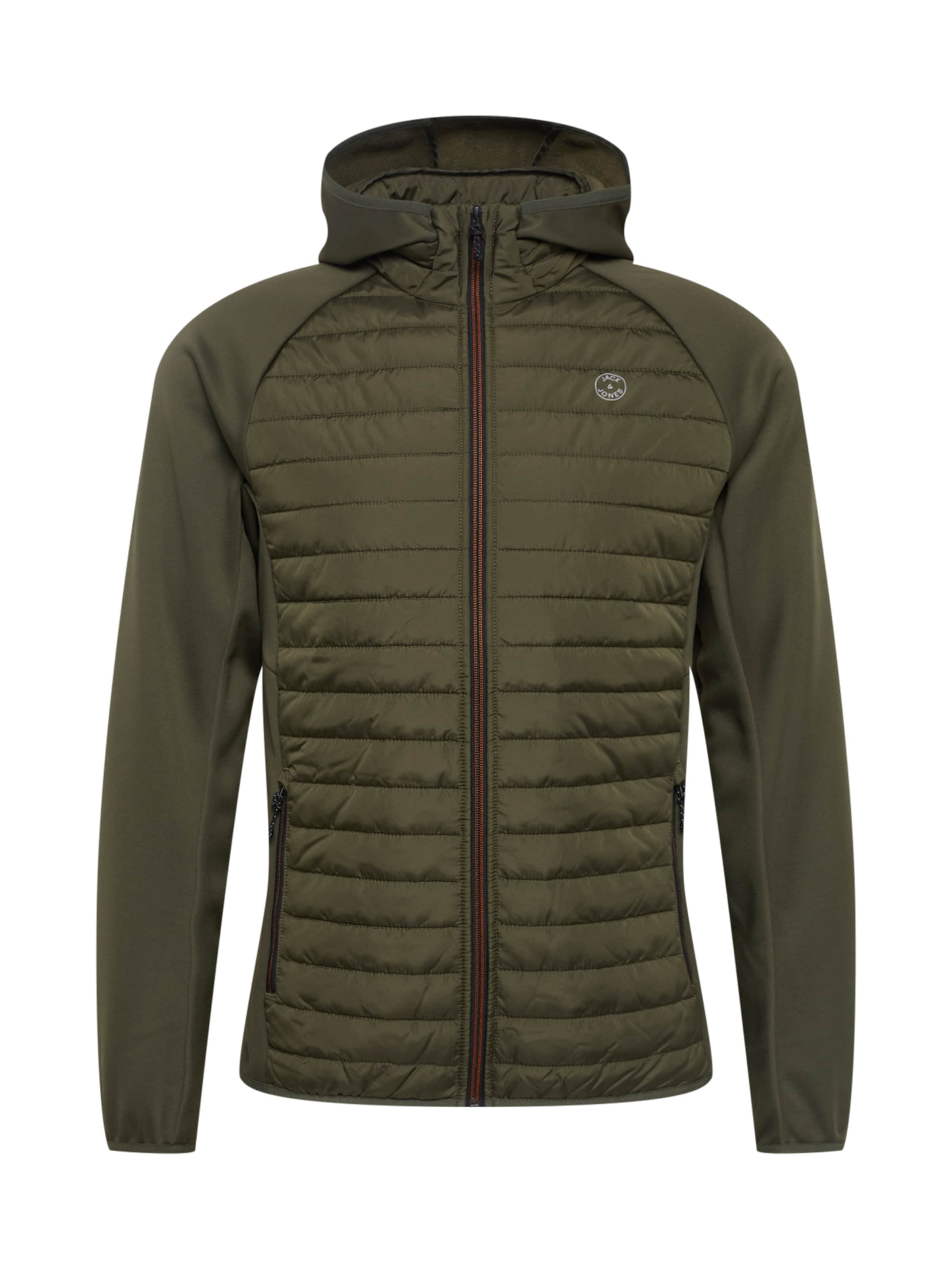 JACK & JONES Prehodna jakna | zelena barva: sprednja stran