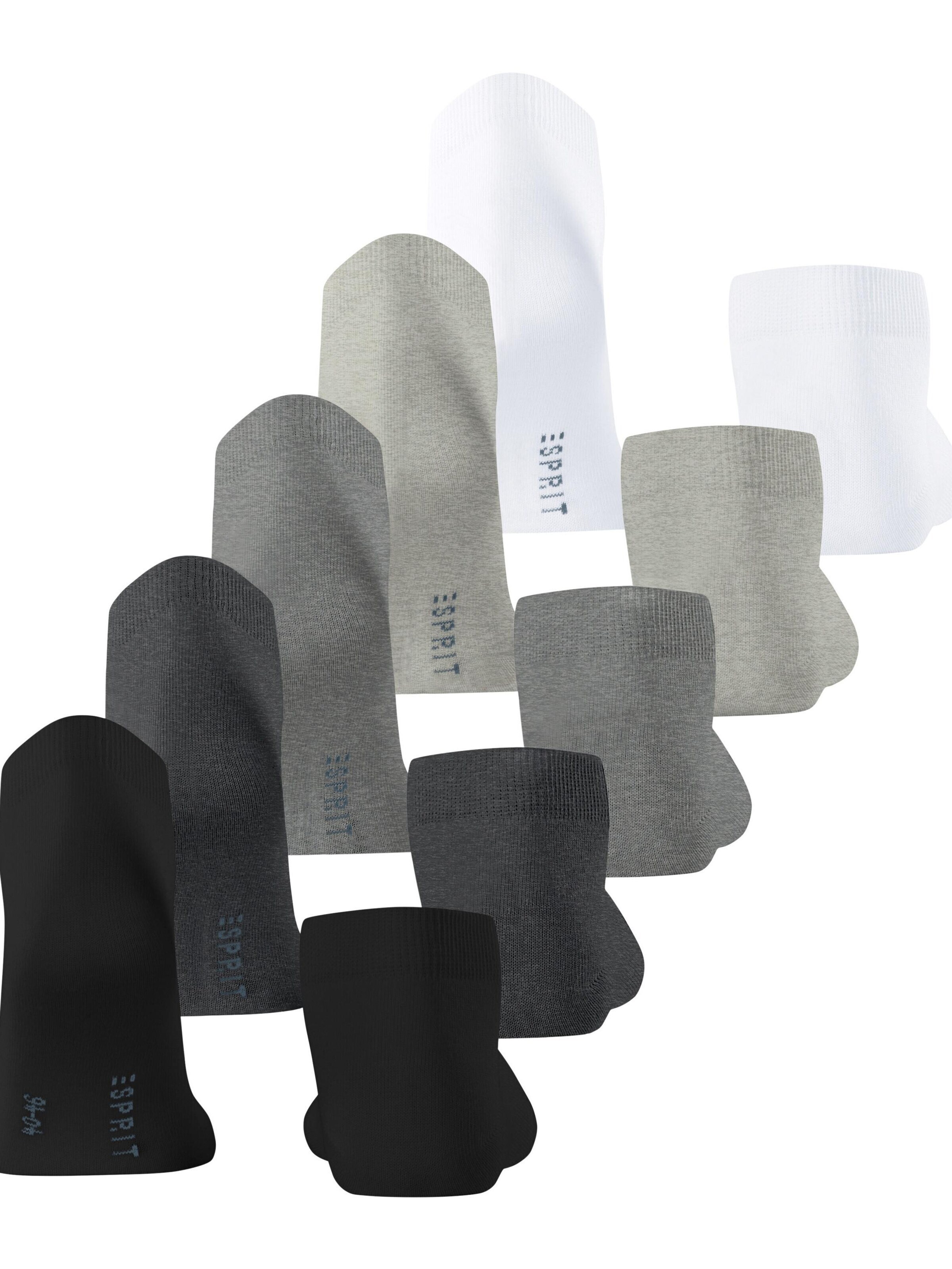 ESPRIT Ankle Socks 'Solid-Mix 5-Pack' in Mixed colors