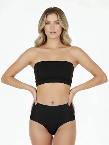 Shapetape Thong 'Naadloze String' in Black: front