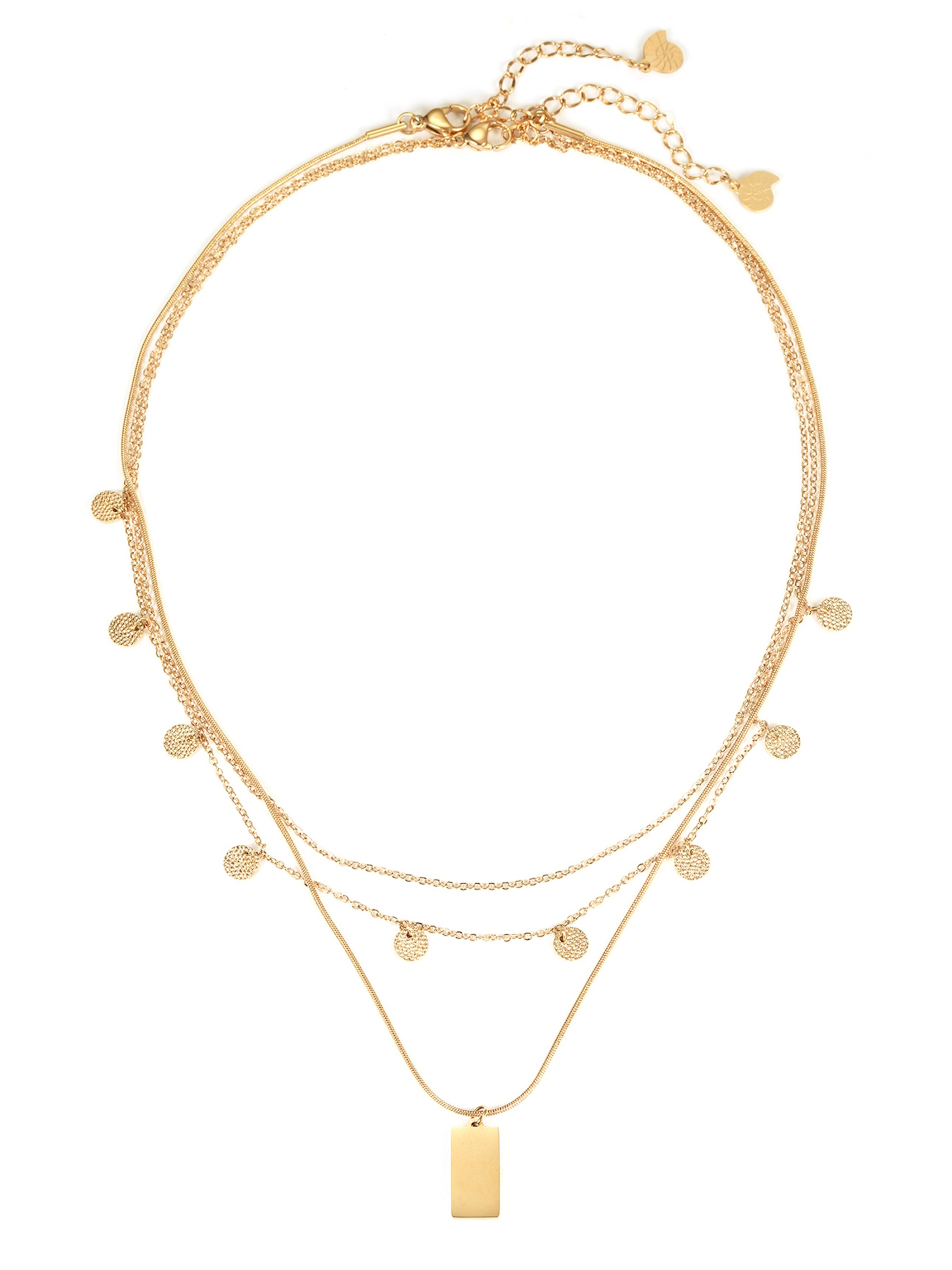 Hey Happiness Necklace 'Line Up' in Gold