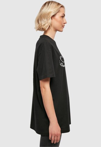 Merchcode Oversized shirt 'But First Coffee' in Zwart