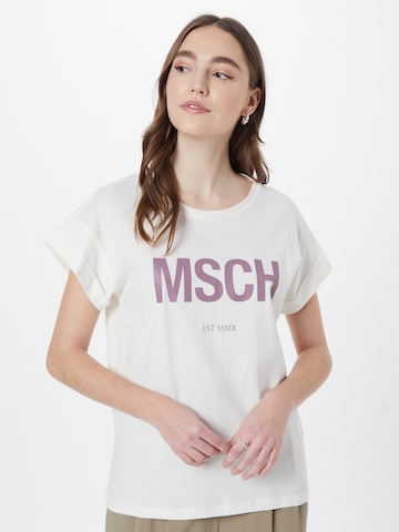 MSCH COPENHAGEN Тениска 'Alva' в бяло: отпред