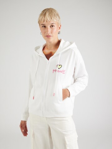 Frogbox Bluza rozpinana 'Woodstock' w kolorze biały: przód