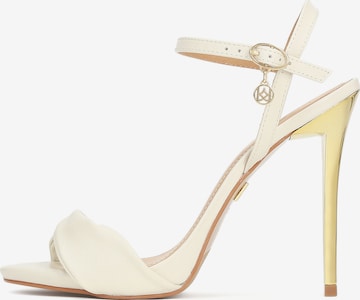 Kazar Strap sandal in White: front