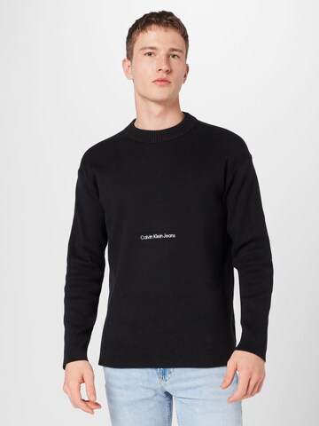 Calvin Klein Jeans Pulóver - fekete: elől