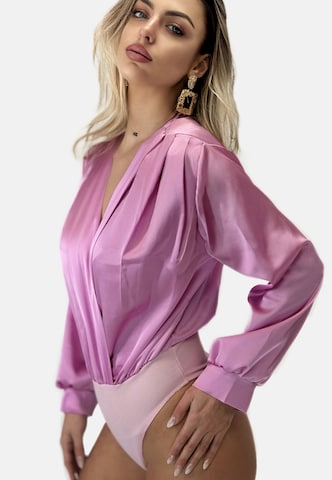 Elara Blouse bodysuit in Pink